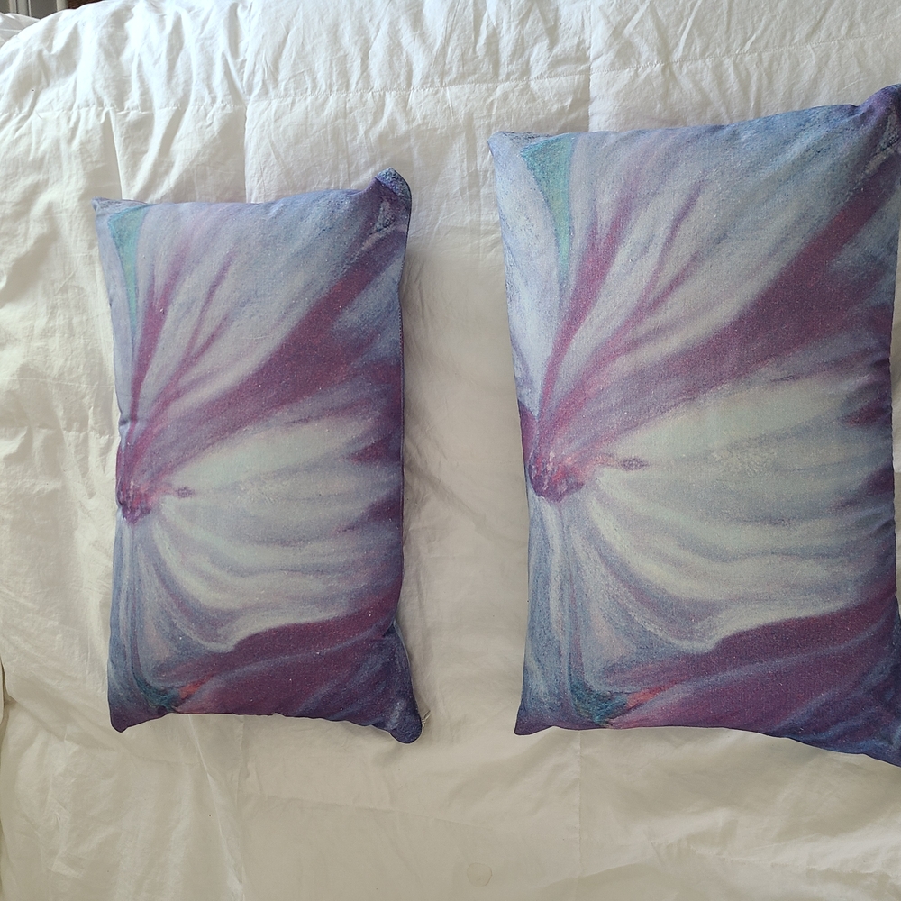 Abstract Purple and Blue Pillow Set
